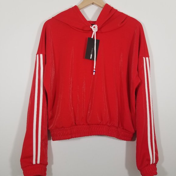 Fashion Nova Tops - NWT Fashion Nova Tennis Glam Crop Hoodie Size 1X